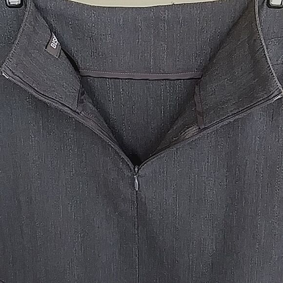 Bisou Bisou Skirt Gray Pencil with Dropped Peplum Flounce Details Qualit… - Picture 5 of 10